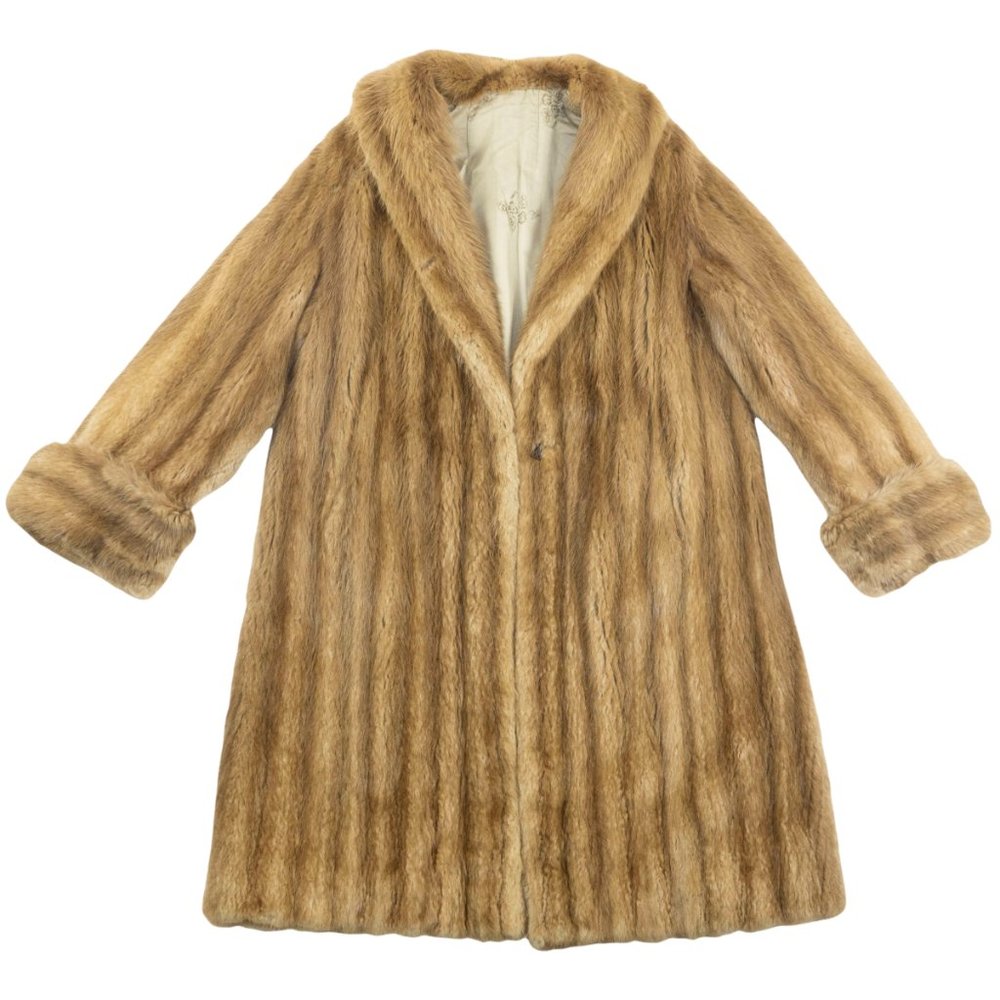 Vintage Brown 3/4 Length Mink Coat